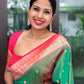 Contemporary Silk Green Weaving Saree