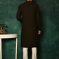 Kurta Pyjama Cotton Green Chikankari Work Mens