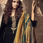 Pakistani Salwar Suit Velvet Green Embroidered Salwar Kameez