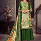 Pakistani Salwar Suit Pashmina Green Digital Print Salwar Kameez