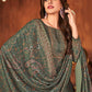 Palazzo Salwar Suit Pashmina Green Diamond Salwar Kameez