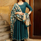 Pant Style Suit Rayon Green Lace Salwar Kameez