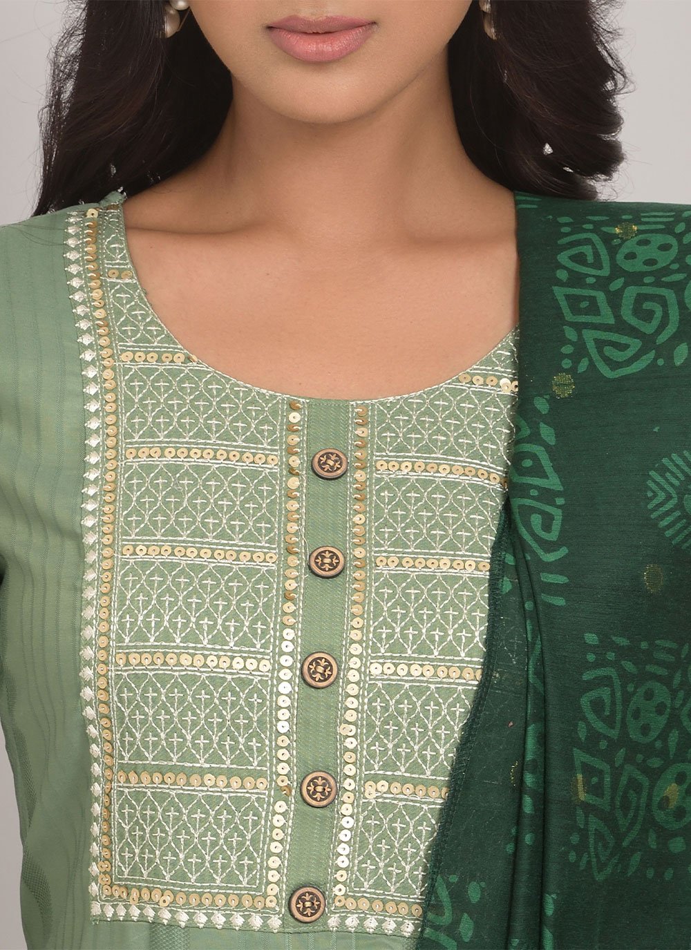Designer Salwar Suit Rayon Viscose Green Embroidered Salwar Kameez