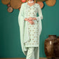 Salwar Suit Faux Georgette Green Embroidered Salwar Kameez