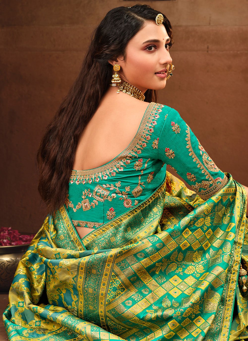 Classic Silk Green Weaving Saree