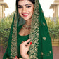 Classic Georgette Green Embroidered Saree