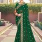 Classic Georgette Green Embroidered Saree