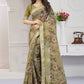 Classic Organza Green Cord Work Saree