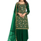 Salwar Suit Silk Green Embroidered Salwar Kameez