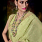 Trendy Saree Georgette Green Foil Print Saree