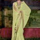 Trendy Saree Georgette Green Foil Print Saree