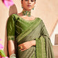 Trendy Saree Chiffon Green Swarovski Saree
