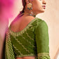Trendy Saree Chiffon Green Swarovski Saree