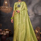 Contemporary Kanjivaram Silk Green Woven Saree