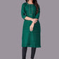 Designer Kurti Cotton Green Print Kurtis