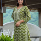 Designer Kurti Cotton Green Print Kurtis