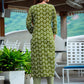 Designer Kurti Cotton Green Print Kurtis