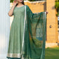 Pant Style Suit Cotton Green Lace Salwar Kameez