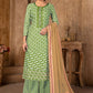 Salwar Suit Cotton Green Print Salwar Kameez