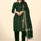 Salwar Suit Cotton Green Embroidered Salwar Kameez