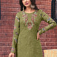 Salwar Suit Cotton Green Print Salwar Kameez