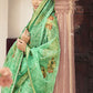 Contemporary Designer Organza Green Print Saree