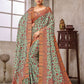Designer Crepe Silk Green Digital Print Saree