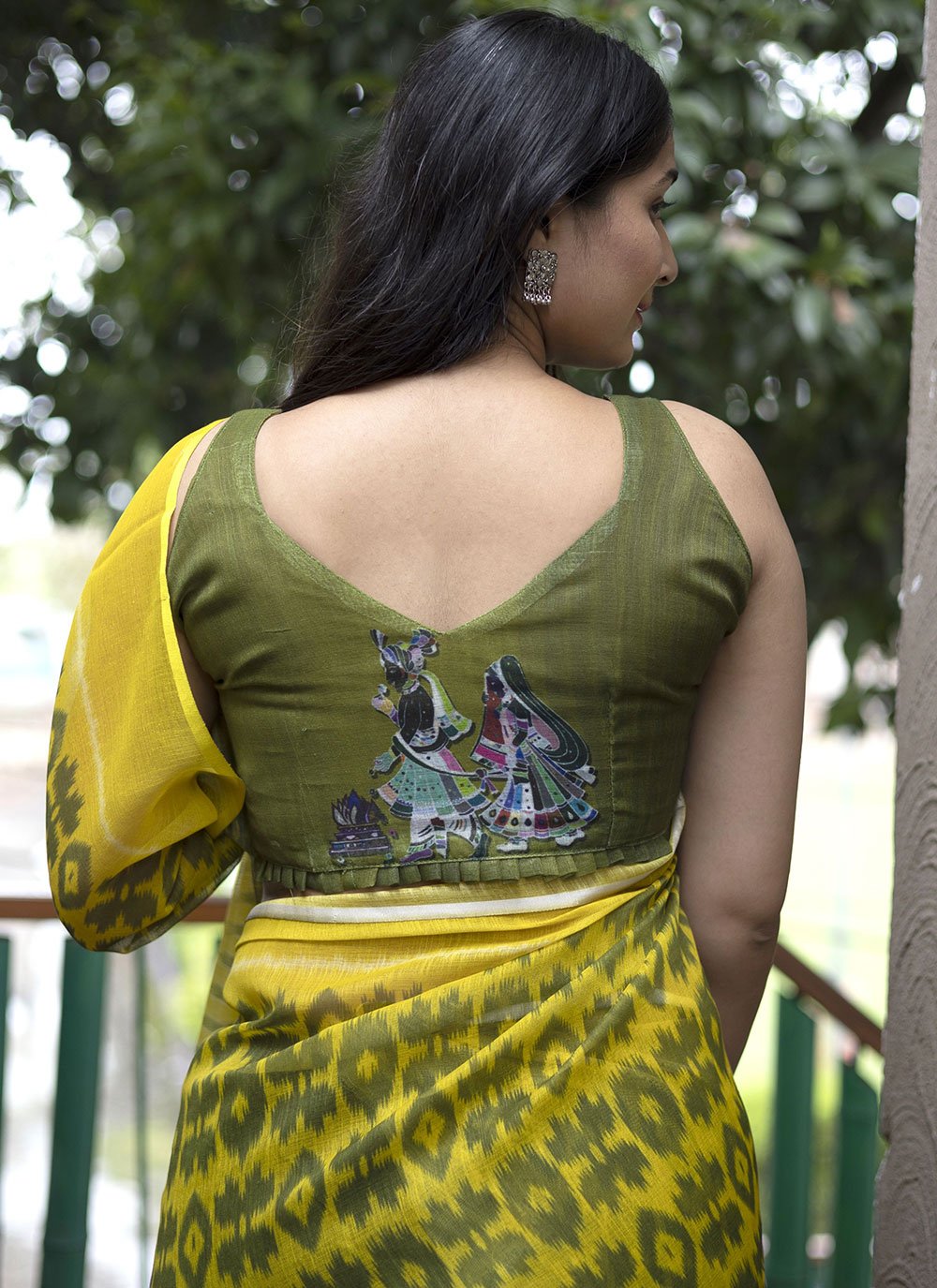 Classic Cotton Green Digital Print Saree