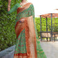 Classic Cotton Silk Green Digital Print Saree