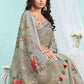 Classic Organza Green Digital Print Saree