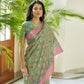 Trendy Saree Silk Green Digital Print Saree