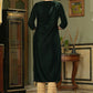 Casual Kurti Velvet Green Embroidered Kurtis