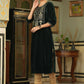 Casual Kurti Velvet Green Embroidered Kurtis
