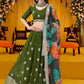 Lehenga Choli Faux Georgette Green Embroidered Lehenga Choli