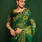 Contemporary Georgette Green Embroidered Saree