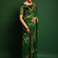 Contemporary Georgette Green Embroidered Saree