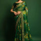 Contemporary Georgette Green Embroidered Saree
