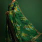 Contemporary Georgette Green Embroidered Saree