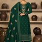 Floor Lenght Salwar Suit Vichitra Silk Green Diamond Salwar Kameez