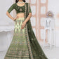 Readymade Lehenga Choli Net Green Embroidered Lehenga Choli