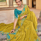 Trendy Saree Organza Tissue Green Embroidered Saree