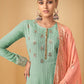 Salwar Suit Georgette Green Embroidered Salwar Kameez