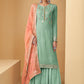 Salwar Suit Georgette Green Embroidered Salwar Kameez