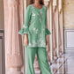 Designer Kurti Rayon Green Embroidered Kurtis