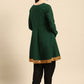 Party Wear Kurti Rayon Green Embroidered Kurtis