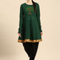 Party Wear Kurti Rayon Green Embroidered Kurtis