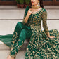 Salwar Suit Net Green Embroidered Salwar Kameez