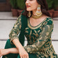 Salwar Suit Net Green Embroidered Salwar Kameez