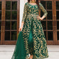 Salwar Suit Net Green Embroidered Salwar Kameez