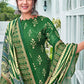 Salwar Suit Pashmina Green Digital Print Salwar Kameez